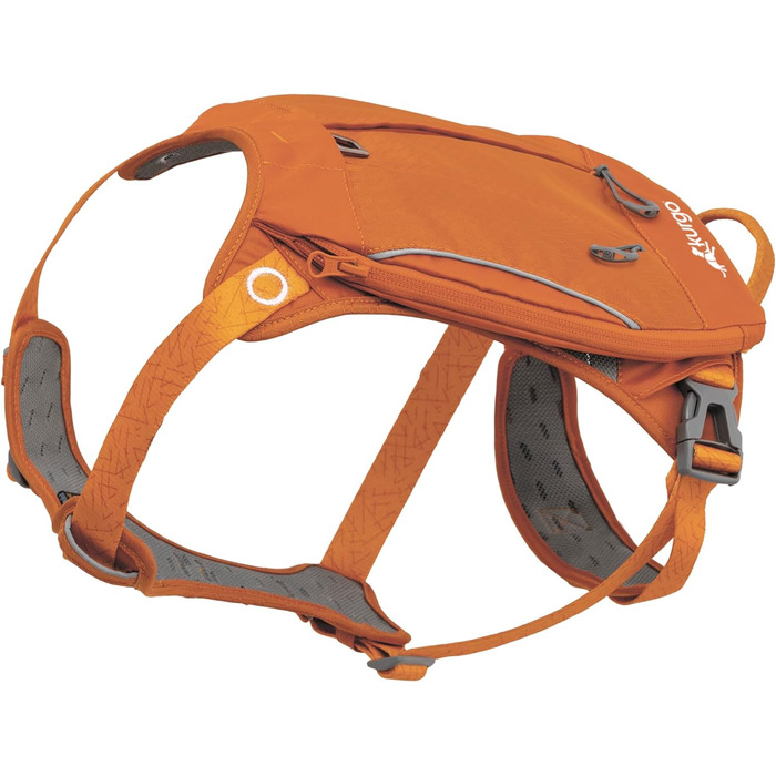 Шлея для собак Kurgo Cascade, рюкзак для собак Harness It, туристичний рюкзак для собак, розмір (помаранчевий, S)