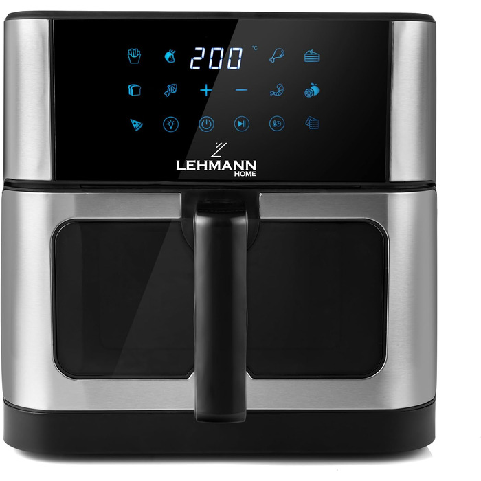 Фритюрниця повітряна LEHMANN XXL з 2 камерами (10л), 13 програм, touch display, антипригарне покриття
