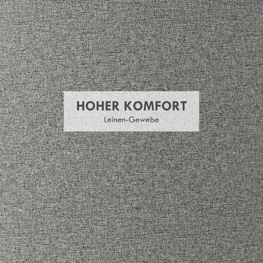 Османський круглий пуф з м'якою оббивкою HOMCOM з місцем для зберігання та відкидною кришкою в сірому лляному стилі Ø56 x 42 см для вітальні Спальні
