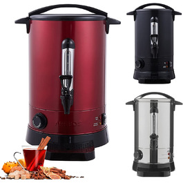 Електричний глінтвейнер Arebos 950 Вт | Дозатор гарячих напоїв, 6,8 л | З піддоном, краном, термостатом та захистом від перегріву | Регулювання температури 30-110°C