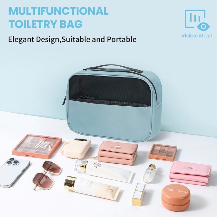 Набір органайзерів для одягу в дорогу Packing Cubes для валізи, 10 шт, блакитно-зелений