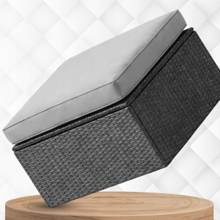 Комплект садових меблів MatMay із пластику, сірий, 4 предмети