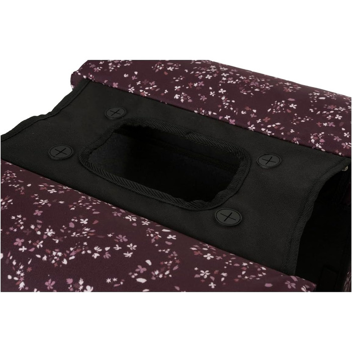 FAST RIDER Fastrider Nara Double Pannier Trend MIK (Mini Flower Aubergine), FAST RIDER Fastrider Nara Double Pannier Trend MIK (Mini Flower Aubergine)