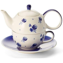 Чай для одного набору Almut - виготовлений з кераміки, 4 шт. Глечик 0,4 л, чашка 0,2 л, 1