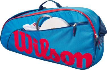 Тенісна сумка Wilson Junior (3, синя/помаранчева)