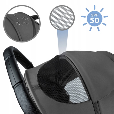 Компактна прогулянкова коляска Kidwell Colmer UP, сіра, легка, складана та маневрена