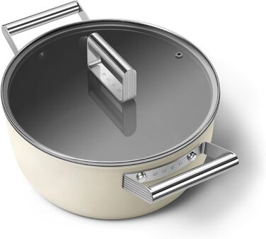 Електричний чайник Smeg KLF05CREU, 0.8 л, кремовий колір, нержавіюча сталь, з індикатором рівня води та захистом від перегріву