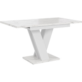 Розсувний кухонний стіл PROROOM FURNITURE Malvi – чорний, 120-160 см, для 4-6 осіб | Легка збірка | Для кухні та їдальні