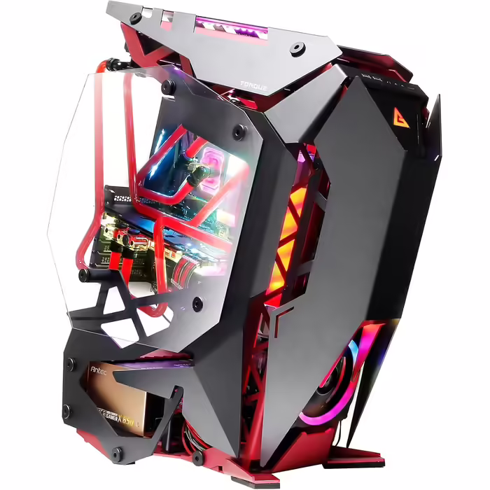 Ігровий корпус Antec Torque Midi-Tower чорний/червоний, алюмінієвий, підтримка ATX/EATX/ITX/Micro ATX