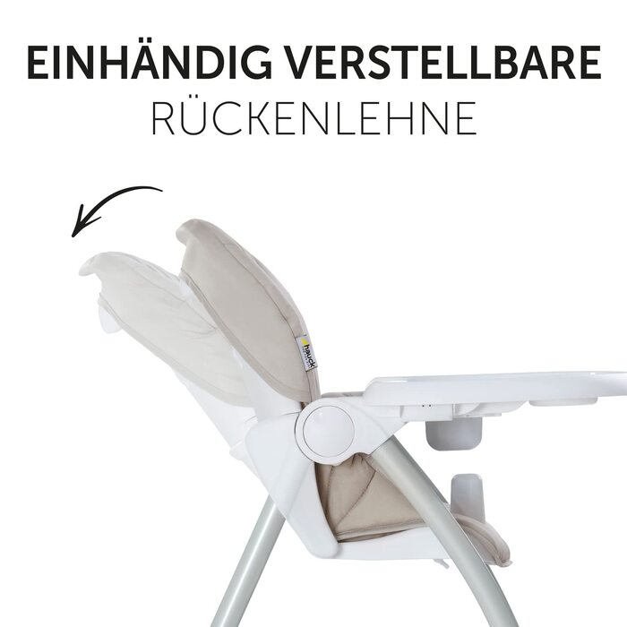 Дитячий стільчик Hauck Sit N Fold - компактний, легкий, з регульованою спинкою та великим кошиком (бежевий)