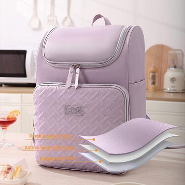 Рюкзак-холодильник для пікніка 18L, зелений/рожевий (ізотермічний, терморюкзак)