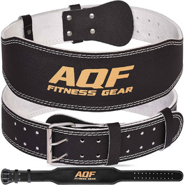 Пояс для важкої атлетики AQF шириною 10,2 см зі шкіряною підкладкою для силових тренувань, поперековий пояс зі сталевою пряжкою на замшевій підкладці, пояс для бодібілдингу для чоловіків і жінок