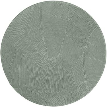 Килимок для ванної кімнати Taracarpet з антиковзаючим покриттям, 80x150 см, зелений з листям