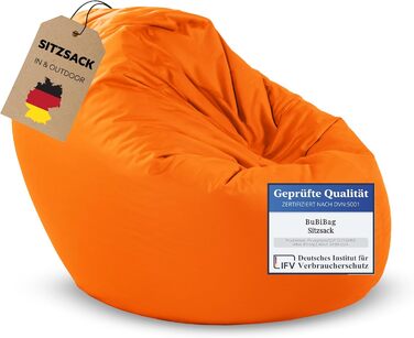 Крісло-мішок BuBiBag 2в1, Ø 85 см, блакитний, для дому та вулиці, водонепроникний, для дітей, середній розмір