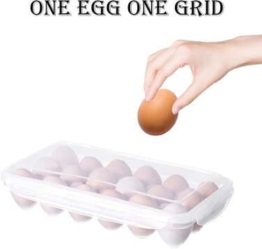 Коробка для яєць 18 яєць, контейнер для яєць прохолодний, картонна коробка для яєць пластикова, дозатор для яєць прохолодний, прозора коробка для яєць, органайзер для яєць макс. 50 символів, 2 шт.