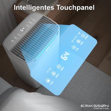 Електричний осушувач повітря з LED дисплеєм, таймером та захистом для дітей | Здатність осушувати 16 літрів вологи на добу | Для приміщень до 70 м² | Енергоефективний осушувач з датчиком вологості | Білий