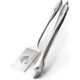 Набір інструментів для гриля Napoleon 70033 - PRO з нержавіючої сталі (2 шт.) - Преміум якість, з ручками, з затискачем та шпателем