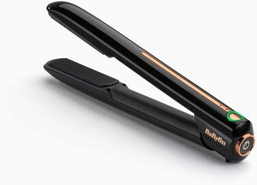 Випрямляч Babyliss 9000U акумуляторний, випрямляч для волосся з акумулятором -RRP199- Керамічні пластини для прямого волосся, 15 сек. швидкий нагрів, випрямлення волосся 200C max, без кабелю, 500 гр світло