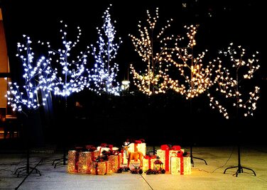 Світлодіодна Різдвяна ялинка CCLIFE, квітуча вишня, квітуче дерево, Різдвяна ялинка, теплий білий, холодний, білий, для прикраси вуличних вогнів, кольорова Світлодіодна Різдвяна ялинка