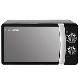 Мікрохвильова піч Russell Hobbs RHMM701C Solo 17л, 700 Вт, чорна: розморожування, таймер, 5 рівнів потужності