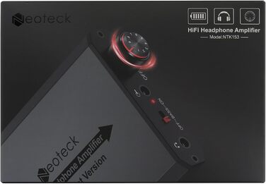 Портативний 3,5-міліметровий підсилювач для навушників Neoteck HiFi з літієвою батареєю та алюмінієвою поверхнею 16-150 Ом