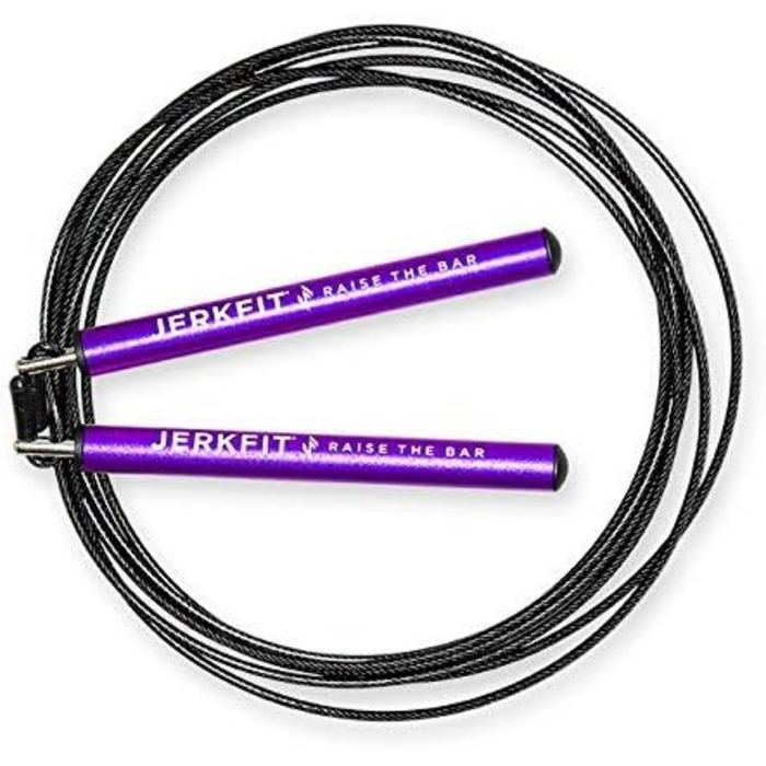 Надшвидка скакалка JerkFit Omega Speed Rope (фіолетовий на чорному)