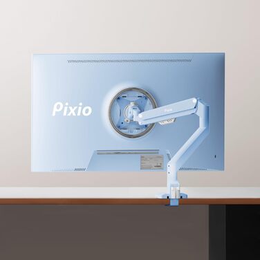 Кріплення для монітора Pixio PS1D Wave White - кріплення на стіл, підходить для моніторів до 81.3 см, до 9 кг, VESA, управління кабелями