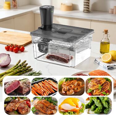 Су-від кухонний прилад Sous Vide Garer Stick 1000W з резервуванням, прецизійний посуд для приготування їжі, іммерсійний циркулятор