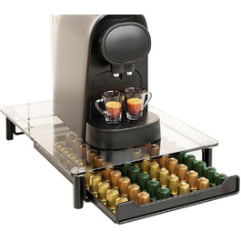 Організатор для капсул Nespresso Sevenline: тримач для 60 капсул, кришталеве скло, органайзер для кухні