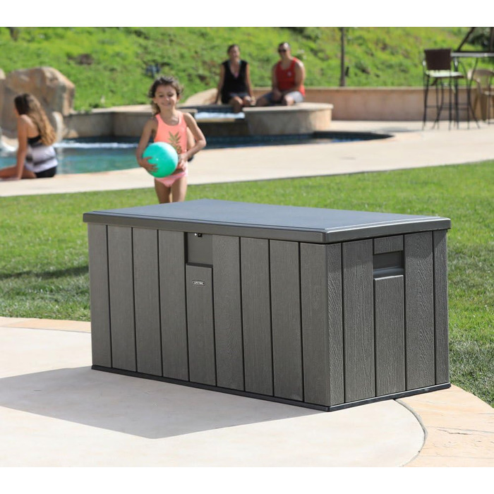 Садовий ящик для зберігання Lifetime 60089, 127x64x67 см, коричневий, стійкий до УФ-випромінювання