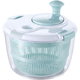 Салатниця-сушарка 5 л з кришкою, стійка до падінь та високих температур, для салатів, овочів та фруктів, безпечна, для вегетаріанців, придатна для миття в посудомийній машині