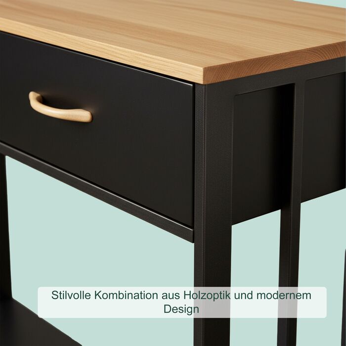 Консольний столик Relaxdays з двома висувними ящиками