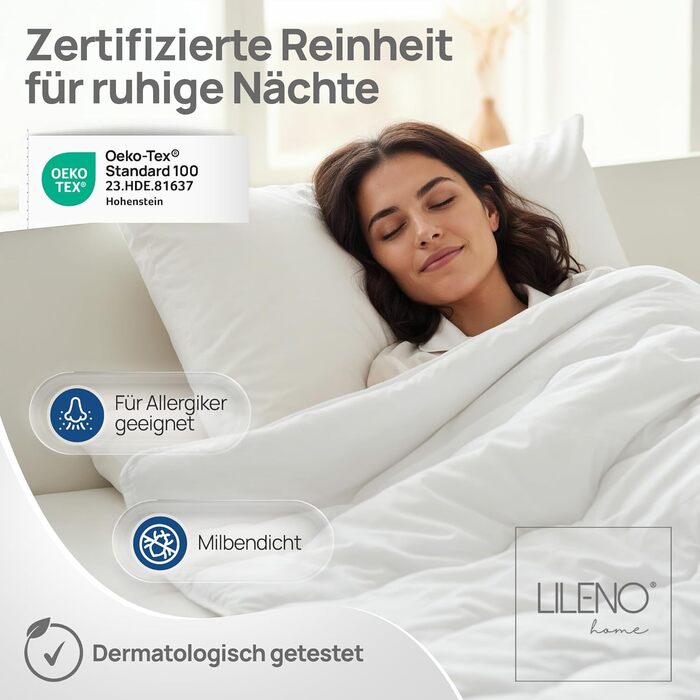 Зимові ковдри LILENO HOME 155x220 см [2 шт] - тепла зимова ковдра для комфортного сну, ковдра для алергіків, витримує прання до 95°C