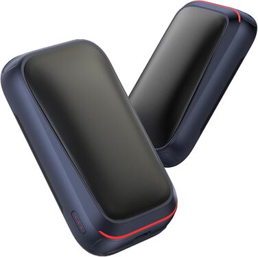 Електричний грілка для рук Gaiatop 2 шт. з магнітом, 4000mAh, USB, багаторазовий, швидкий нагрів 3s, 3 режими, компактний, для рукавичок, подарунок для чоловіків та жінок (блакитний)