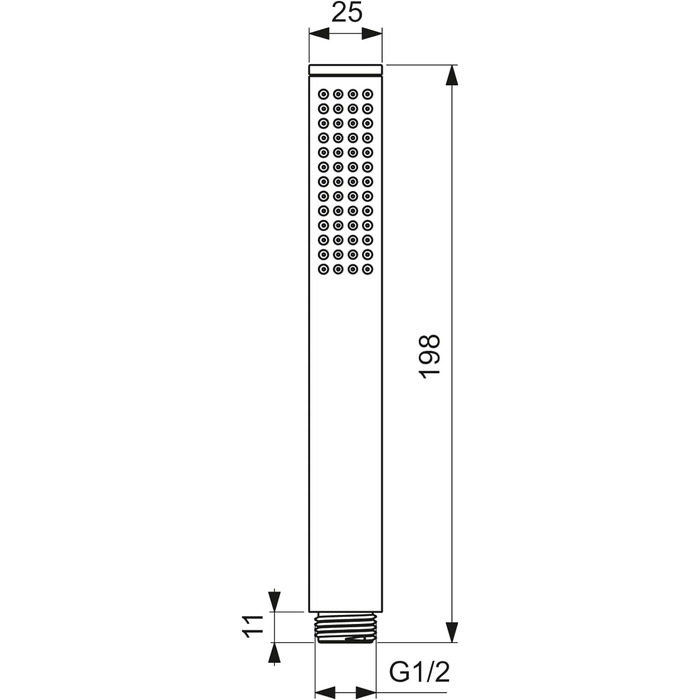 Ручний душ Ideal Standard BC774AA Idealrain Atelier, штанга (матове золото)