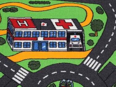 Килимок для ігор Primaflor-міцний дитячий килимок-високоякісний килимок для дитячої - Килимок для ігор для хлопчиків і дівчаток - - 95x133 см (місто, 200x300 см (1 упаковка))