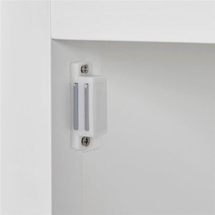 Кухонний візок Yaheetech на колесах з шафкою та полицею, 55x45x89 см, білий, у стилі кантрі