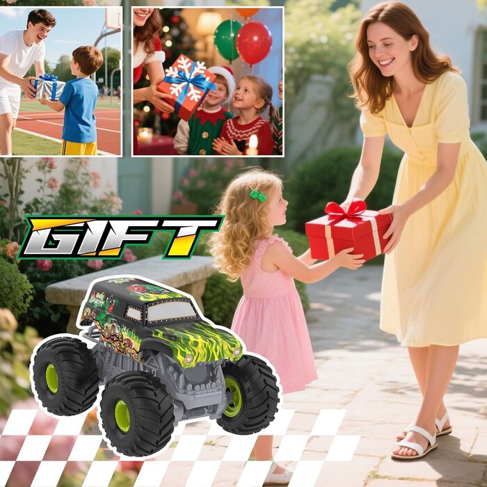 RC Автомобіль Feimuosi 1:18 позашляховик, 2.4GHz, 2 акумулятори, 20 км/год, світлодіоди, армійський зелений - іграшка для дітей та дорослих