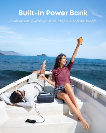 Soundcore Boom 2 - портативна Bluetooth колонка, 80W, сабвуфер, BassUp 2.0, 24h, IPX7, LED, USB-C, EQ, BT 5.3, для кемпінгу, пляжу, саду (блакитна)