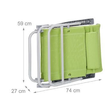 Розкладний шезлонг Relaxdays з подушкою для шиї