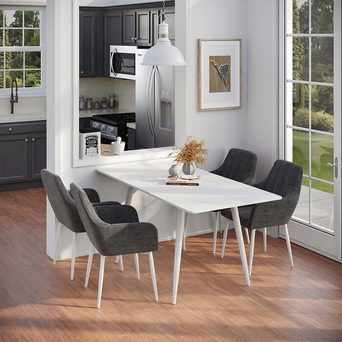 Розкладний стіл Vicco Esstisch Beaver, 80x70 см, білий (120-160x75x80 см)