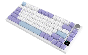 Бездротова механічна клавіатура Ajazz AK820 PRO 75% Flying Fish Switch White RGB (AK820PRO-FF-PWB)