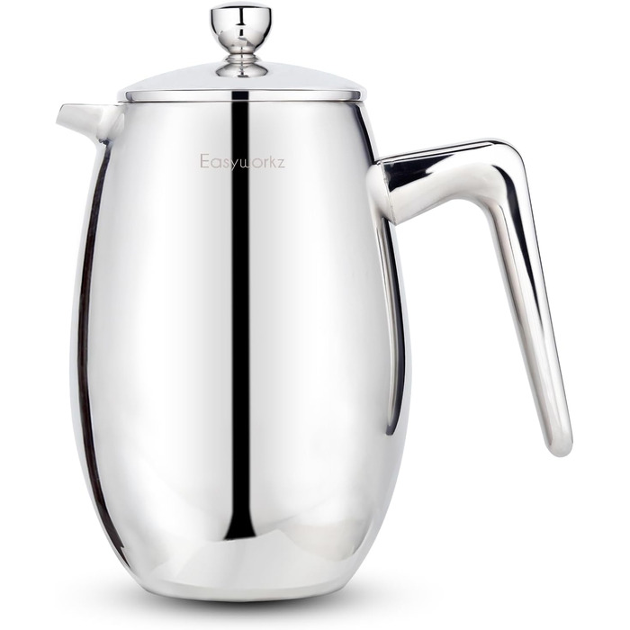 French Press Easyworkz Nando: термо-кавоварка з нержавіючої сталі, 700 мл, подвійні стінки