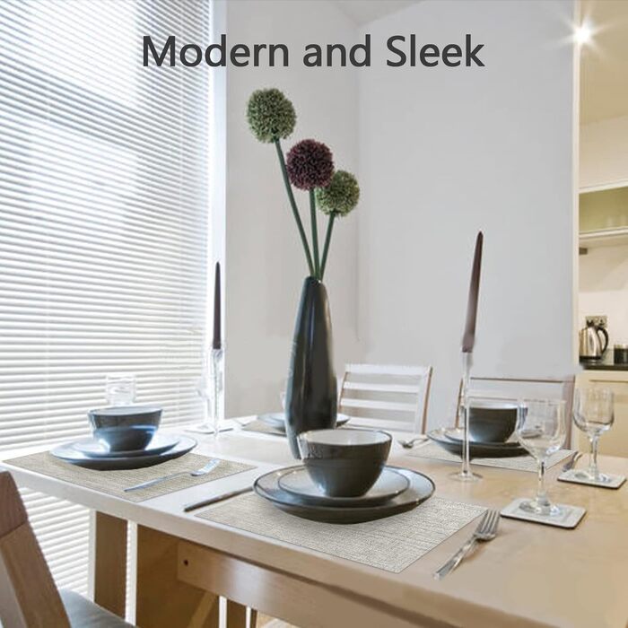 Набори серветок DACHUI 8 шт. з льону, водовідштовхувальні, термостійкі, миючі, довговічні (димно-сірий, бежевий, білий, в клітинку)