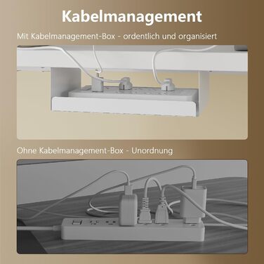 Регульований стіл, 180x80 см, електричний столик для стоячи, з двома моторами, сенсорна панель, USB-A, органайзер кабелів, стільниця 25 мм, ергономічний офісний стіл, білий 180 x 80 см