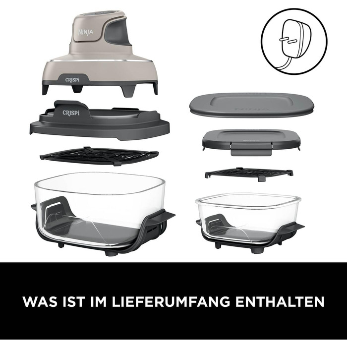 Ninja CRISPi Airfryer - фритюрниця без олії, 3.8 л, 4-в-1, 1700 В, FN101EUSTGD (Stone)