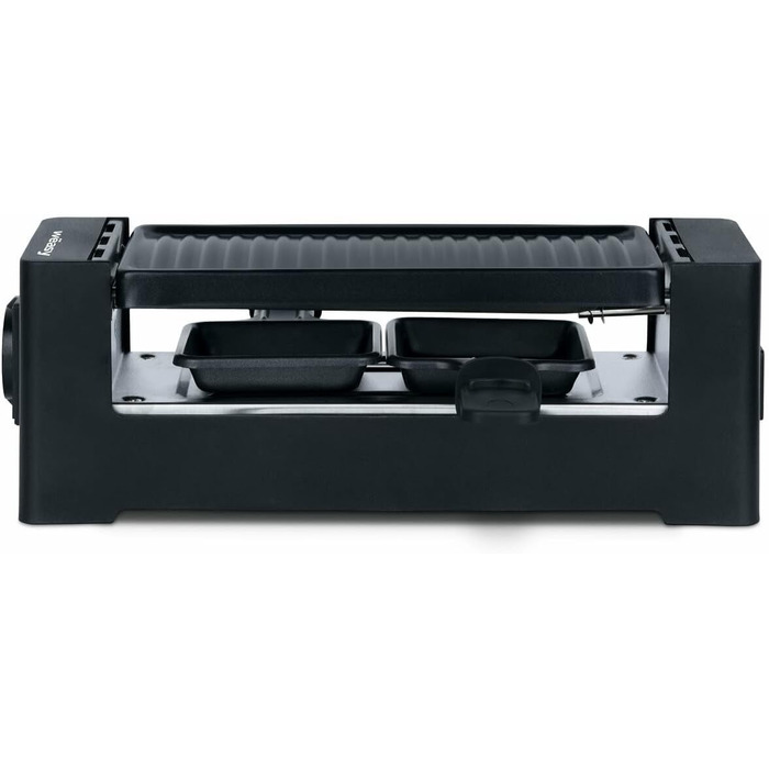 Wëasy Raclette 2-in-1: гриль та фондю, антипригарне покриття, для 4 осіб, збірний, чорний