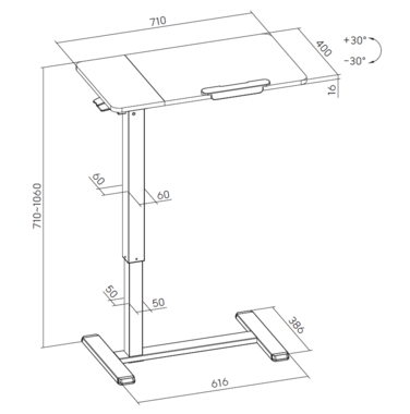 Офісний стіл з регулюванням висоти OfficePro ODM320B