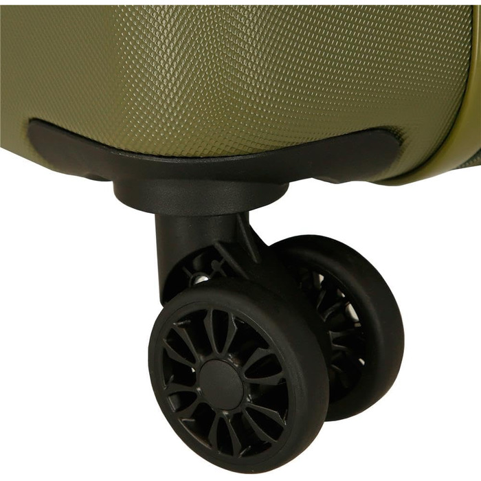 Чохол-валіза Roll Road Flex з ABS-пластику, кодовий замок, 4 колеса, ручна поклажа, зручний внутрішній простір (набір 2 шт., хакі)