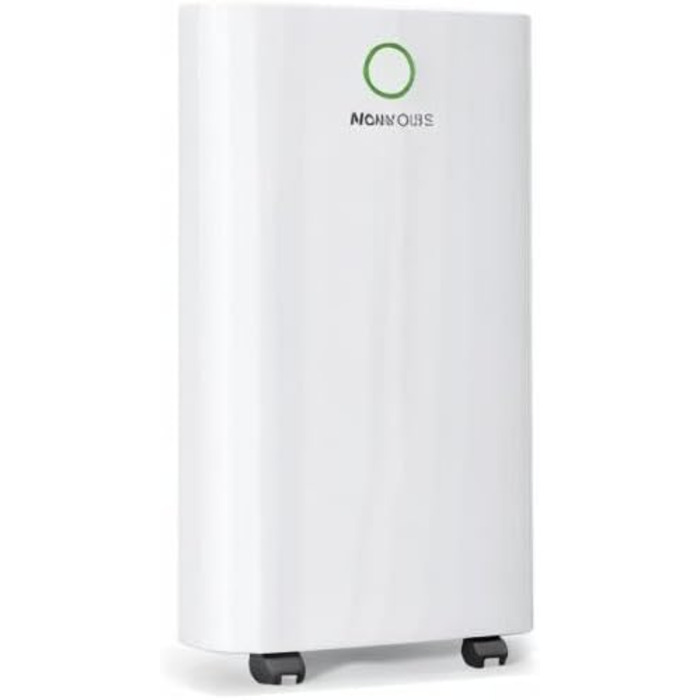 MONHOUSE Цифровий зволожувач повітря 12L з Wi-Fi - нічний режим, таймер 24 години для сушіння білизни, для спальні, підвалу, гаража та кухні - портативний електричний видалення вологи та плісняви, білий